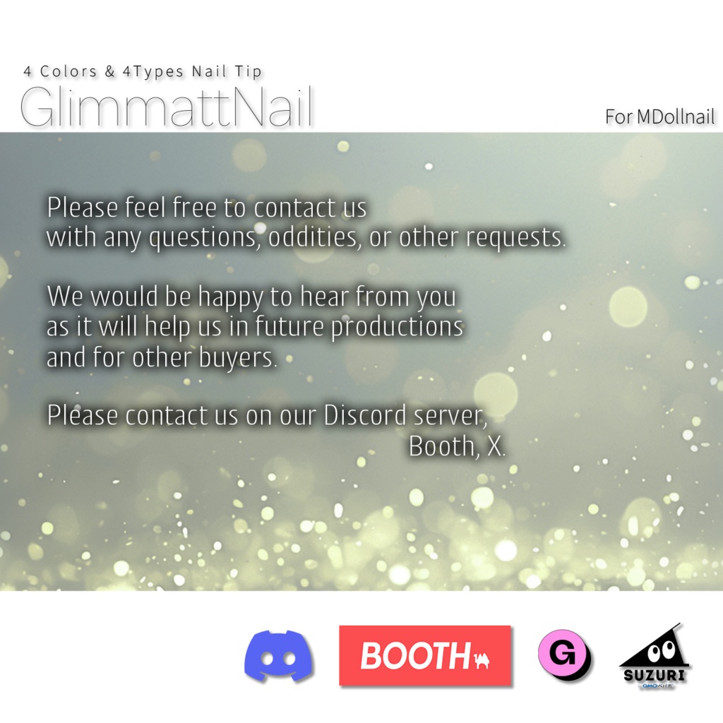 【かんたん着用】GlimmattNail【VRネイルチップ】【MDollnail対応】#あんらぼぶい