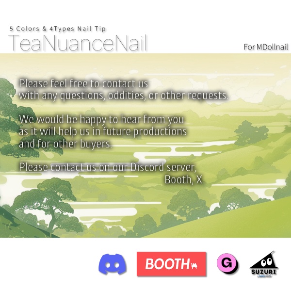 【かんたん着用】TeaNuanceNail【VRネイルチップ】【MDollnail対応】#あんらぼぶい