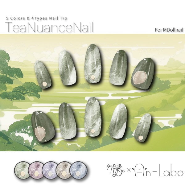 【リリースセール中】【かんたん着用】TeaNuanceNail【VRネイルチップ】【MDollnail対応】#あんらぼぶい