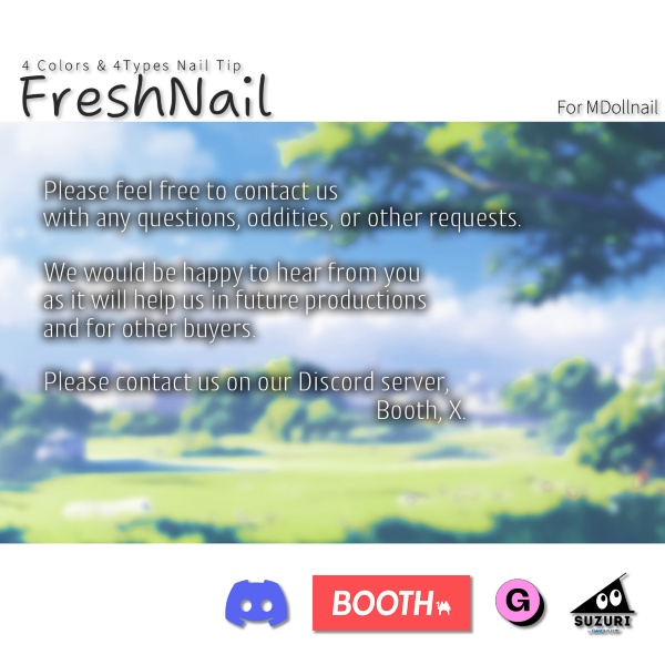 【かんたん着用】FreshNail【VRネイルチップ】【MDollnail対応】#あんらぼぶい