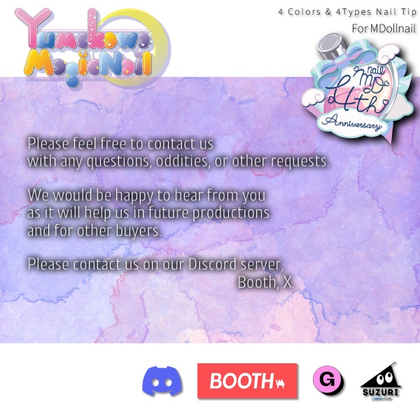 【かんたん着用】YumekawaMagicNail【VRネイルチップ】【MDollnail対応】#あんらぼぶい