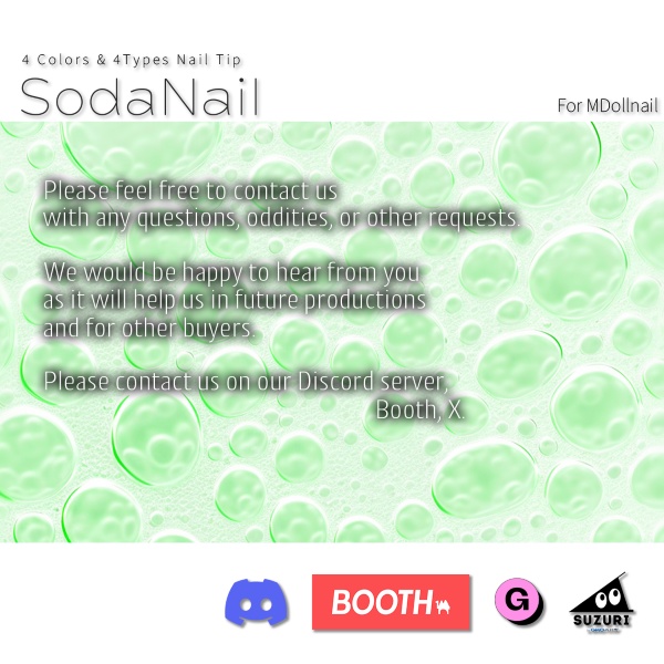 【かんたん着用】SodaNail【VRネイルチップ】【MDollnail対応】#あんらぼぶい