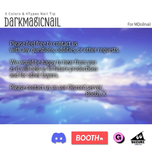 【リリースセール中!!】【かんたん着用】DarkMagicNail【VRネイルチップ】【MDollnail対応】#あんらぼぶい