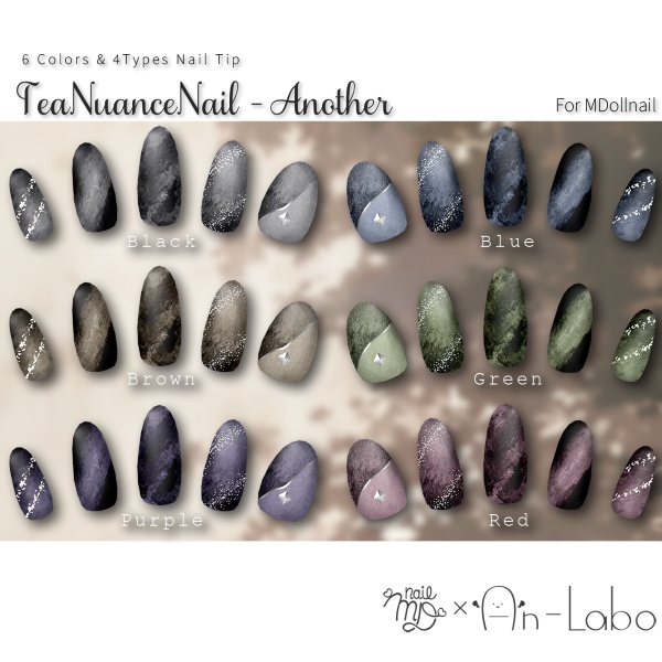 【リリースセール中!!】【かんたん着用】TeaNuanceNailAnother【VRネイルチップ】【MDollnail対応】#あんらぼぶい