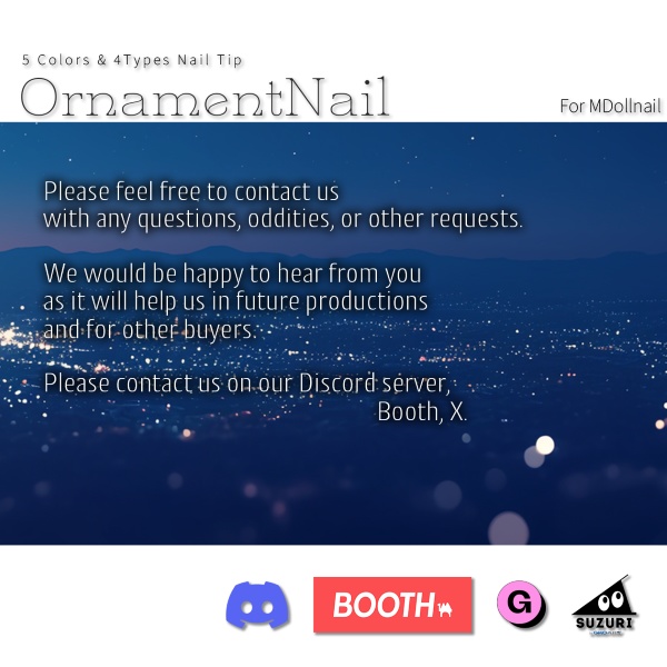 【リリースセール中!!】【かんたん着用】OrnamentNail【VRネイルチップ】【MDollnail対応】#あんらぼぶい