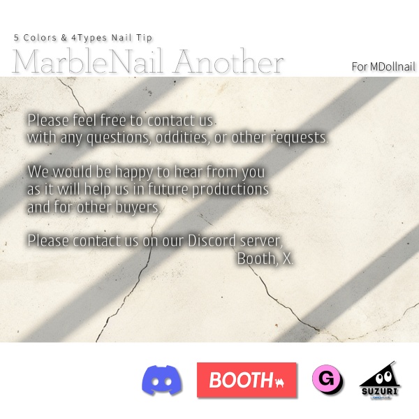 【かんたん着用】MarbleNail Another【VRネイルチップ】【MDollnail対応】#あんらぼぶい