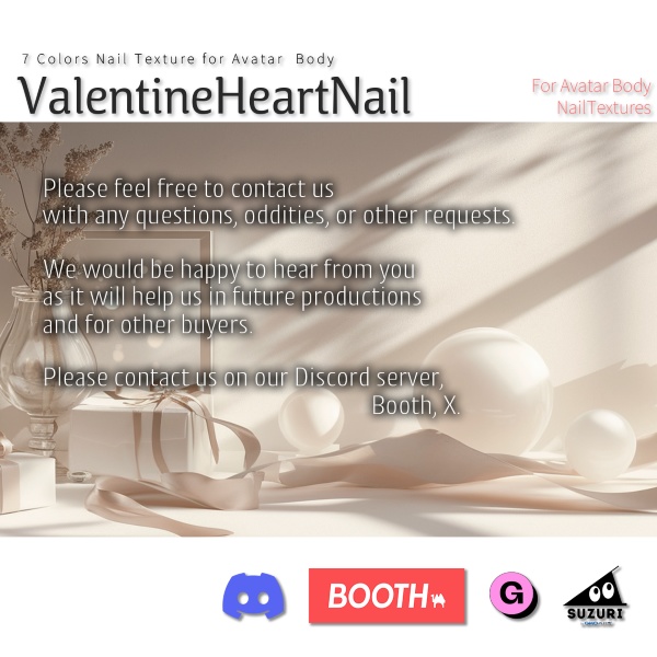【試用版】ValentineHeartNail【ネイルテクスチャ】#あんらぼぶい