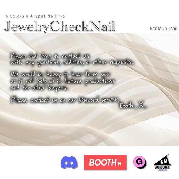【かんたん着用】JewelryCheckNail【VRネイルチップ】【MDollnail対応】#あんらぼぶい