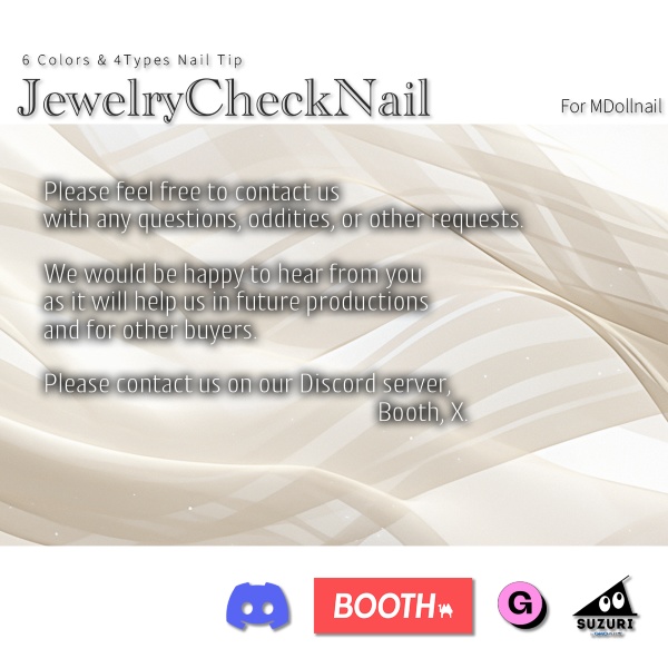 【リリースセール中!!】【かんたん着用】JewelryCheckNail【VRネイルチップ】【MDollnail対応】#あんらぼぶい
