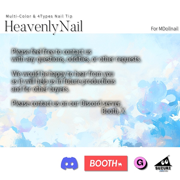 【リリースセール中!!】【かんたん着用】HevenlyNail【VRネイルチップ】【MDollnail対応】#あんらぼぶい