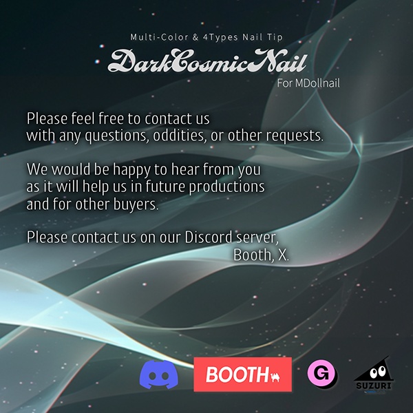 【リリースセール中!!】【かんたん着用】DarkCosmicNail【VRネイルチップ】【MDollnail対応】#あんらぼぶい