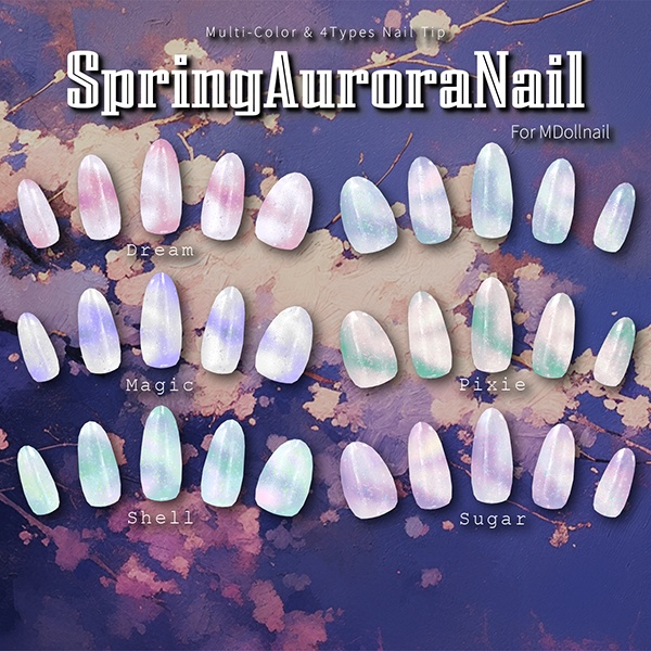 【リリースセール中!!】【かんたん着用】SpringNailCollection【VRネイルチップ】【MDollnail対応】#あんらぼぶい