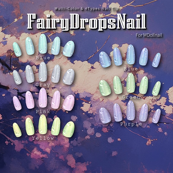 【リリースセール中!!】【かんたん着用】SpringNailCollection【VRネイルチップ】【MDollnail対応】#あんらぼぶい