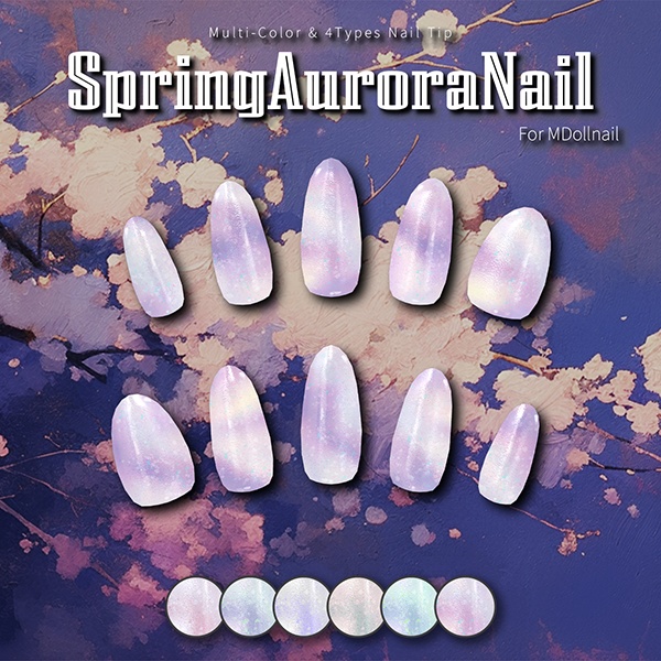 【リリースセール中!!】【かんたん着用】SpringNailCollection【VRネイルチップ】【MDollnail対応】#あんらぼぶい