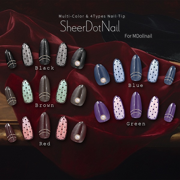 【かんたん着用】SheerDotNail【VRネイルチップ】【MDollnail対応】#あんらぼぶい
