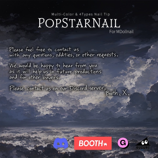 【かんたん着用】PopStarNail【VRネイルチップ】【MDollnail対応】#あんらぼぶい