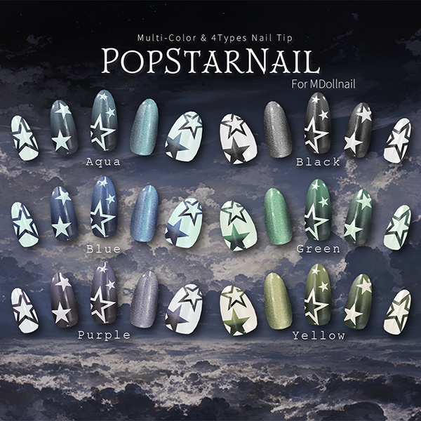 【リリースセール中!!】【かんたん着用】PopStarNail【VRネイルチップ】【MDollnail対応】#あんらぼぶい