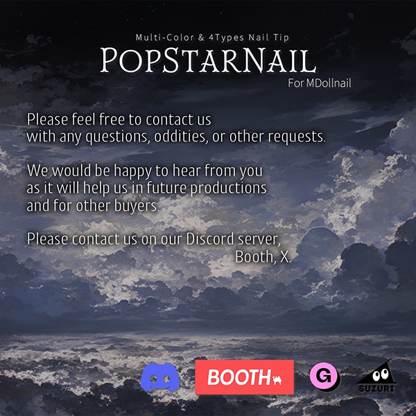 【リリースセール中!!】【かんたん着用】PopStarNail【VRネイルチップ】【MDollnail対応】#あんらぼぶい