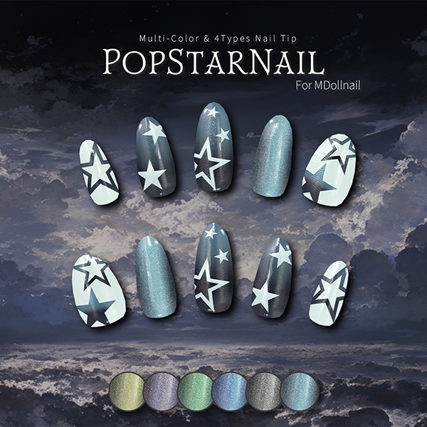 【リリースセール中!!】【かんたん着用】PopStarNail【VRネイルチップ】【MDollnail対応】#あんらぼぶい
