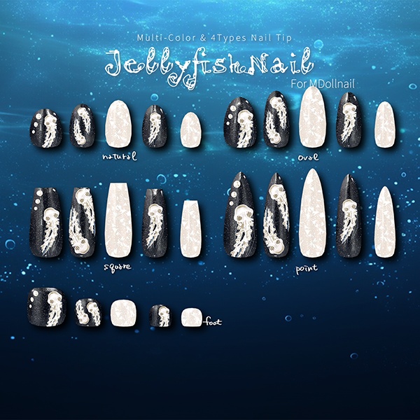 【リリースセール中!!】【かんたん着用】JellyfishNail【VRネイルチップ】【MDollnail対応】#あんらぼぶい