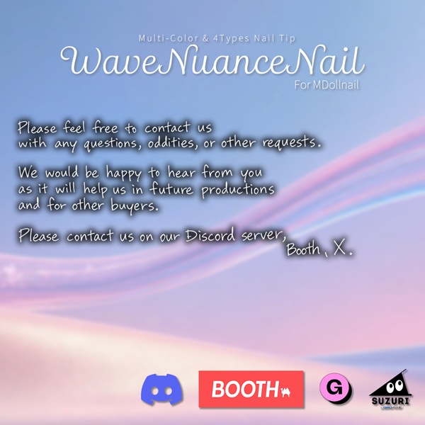 【かんたん着用】WaveNuanceNail【VRネイルチップ】【MDollnail対応】#あんらぼぶい