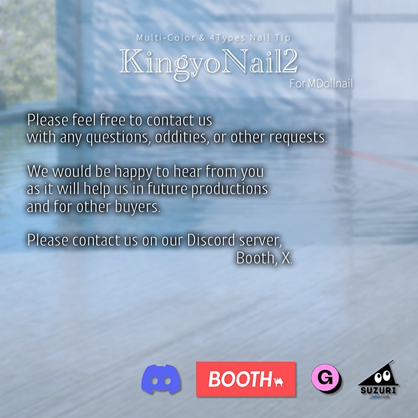 【リリースセール中!!】【かんたん着用】KingyoNail2【VRネイルチップ】【MDollnail対応】#あんらぼぶい