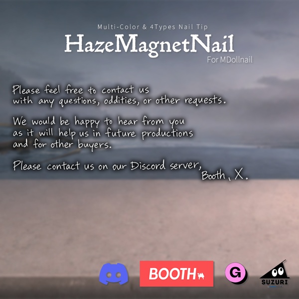 【かんたん着用】HazeMagnetNail【VRネイルチップ】【MDollnail対応】#あんらぼぶい
