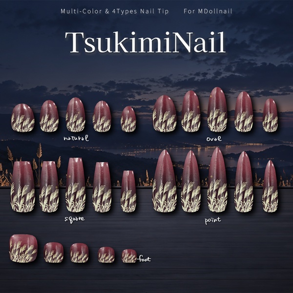 【リリースセール中!!】【かんたん着用】TsukimiNail【VRネイルチップ】【MDollnail対応】#あんらぼぶい