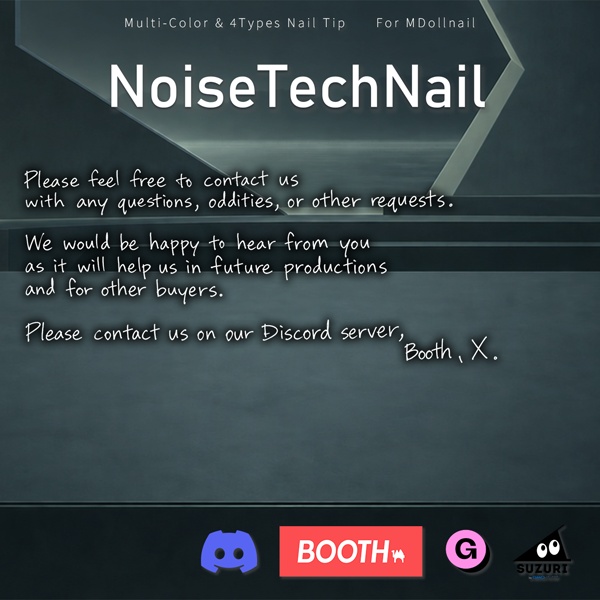 【かんたん着用】NoiseTechNail【VRネイルチップ】【MDollnail対応】#あんらぼぶい