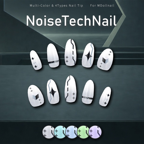 【リリースセール中!!】【かんたん着用】NoiseTechNail【VRネイルチップ】【MDollnail対応】#あんらぼぶい