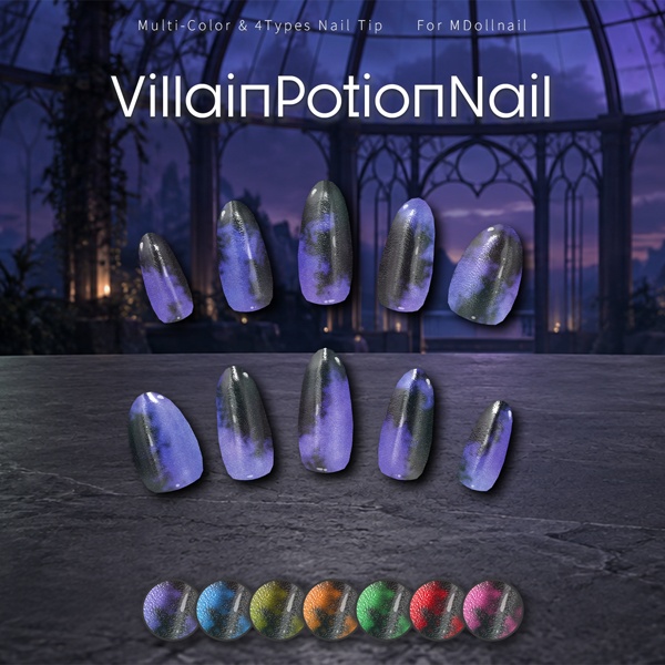 【リリースセール中!!】【かんたん着用】VillainPotionNail【VRネイルチップ】【MDollnail対応】#あんらぼぶい