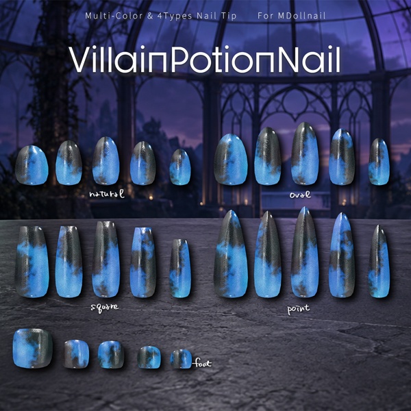 【リリースセール中!!】【かんたん着用】VillainPotionNail【VRネイルチップ】【MDollnail対応】#あんらぼぶい