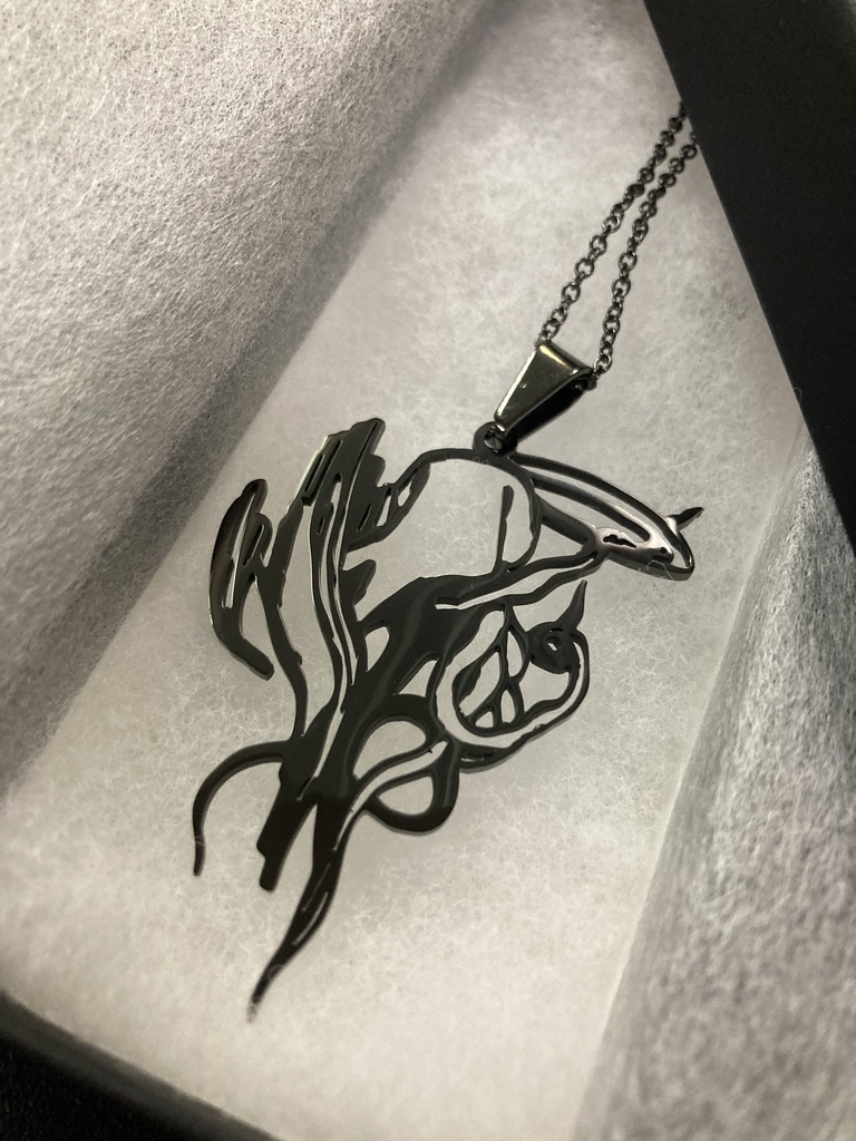 ドローイングネックレス Octopus (BLACK)