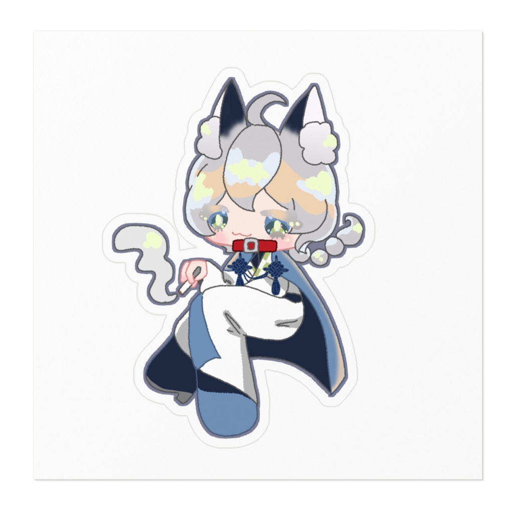 狼愛逢 着物 ステッカー