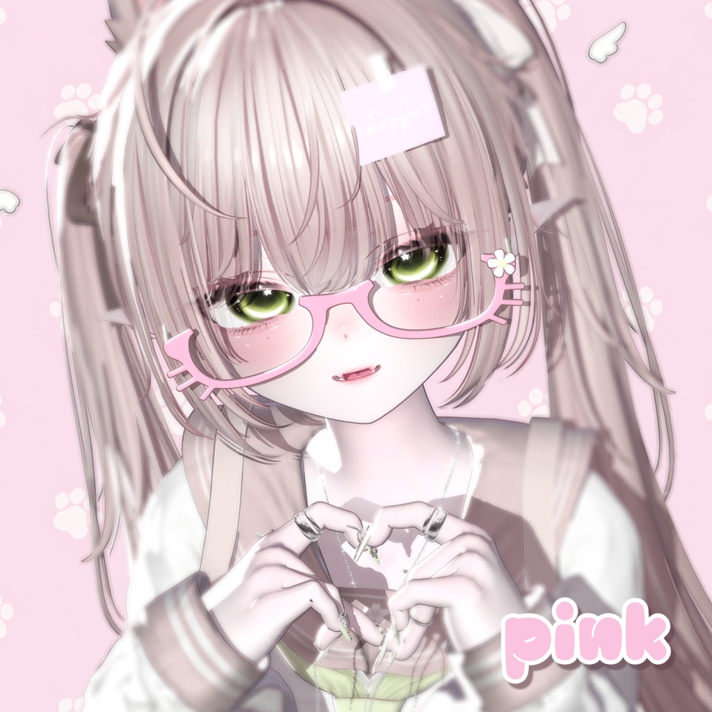 ♡いちご^._.^メガネ딸기냥안경♡