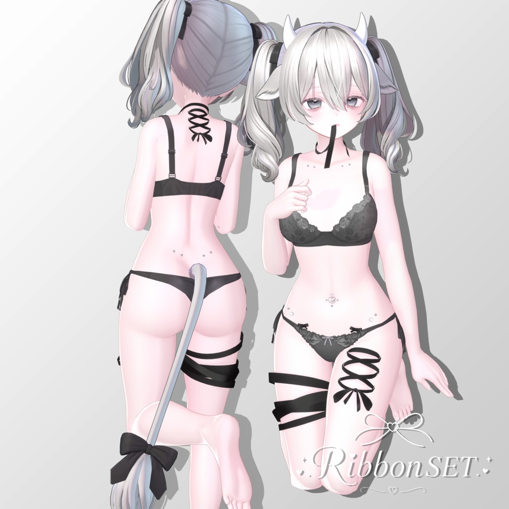 Ribbon SET(pink,black)/MA/PB