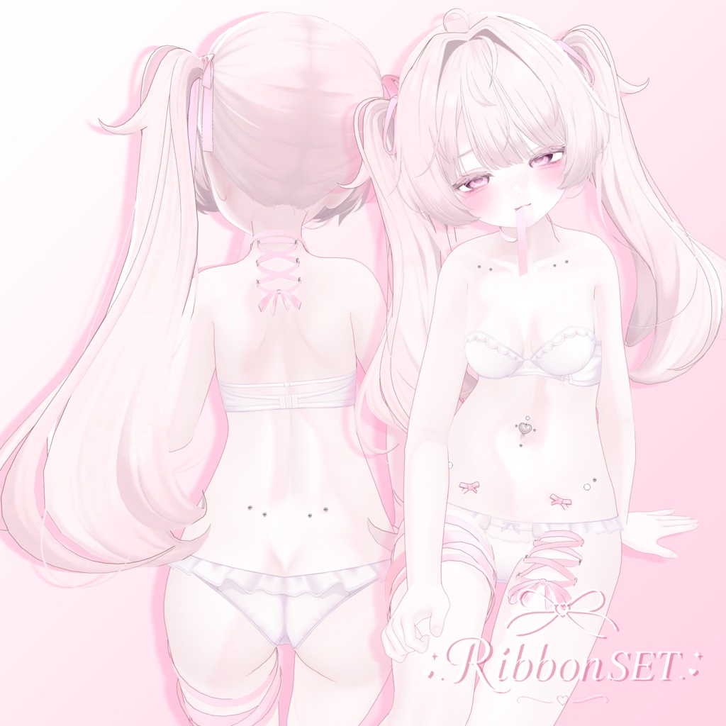 Ribbon SET(pink,black)/MA/PB