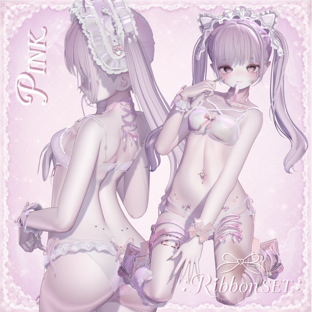 Ribbon SET(pink,black)/MA/PB