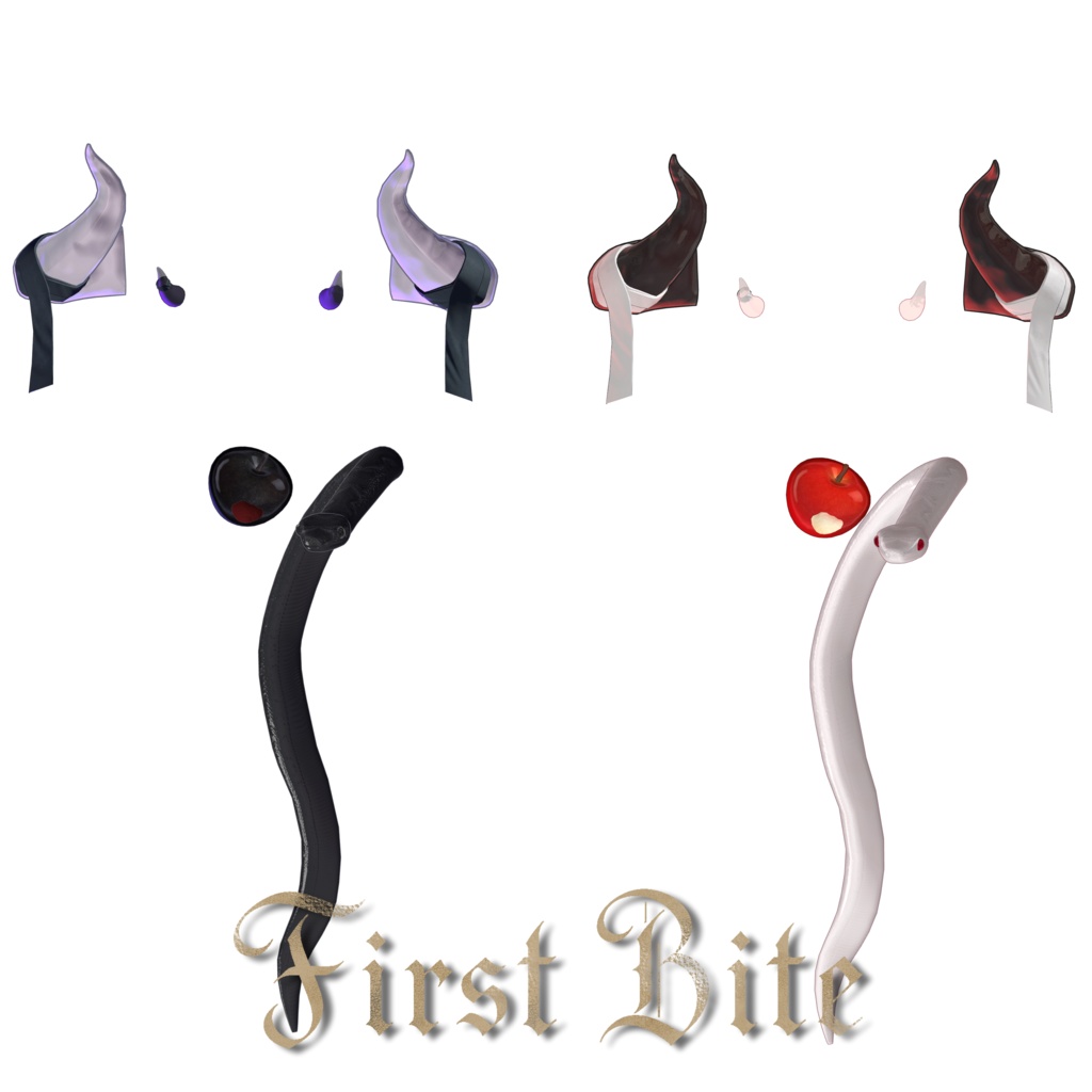 ! SALE ! FirstBite / 선악과 / nail+tatoo accessories set / 6avatar