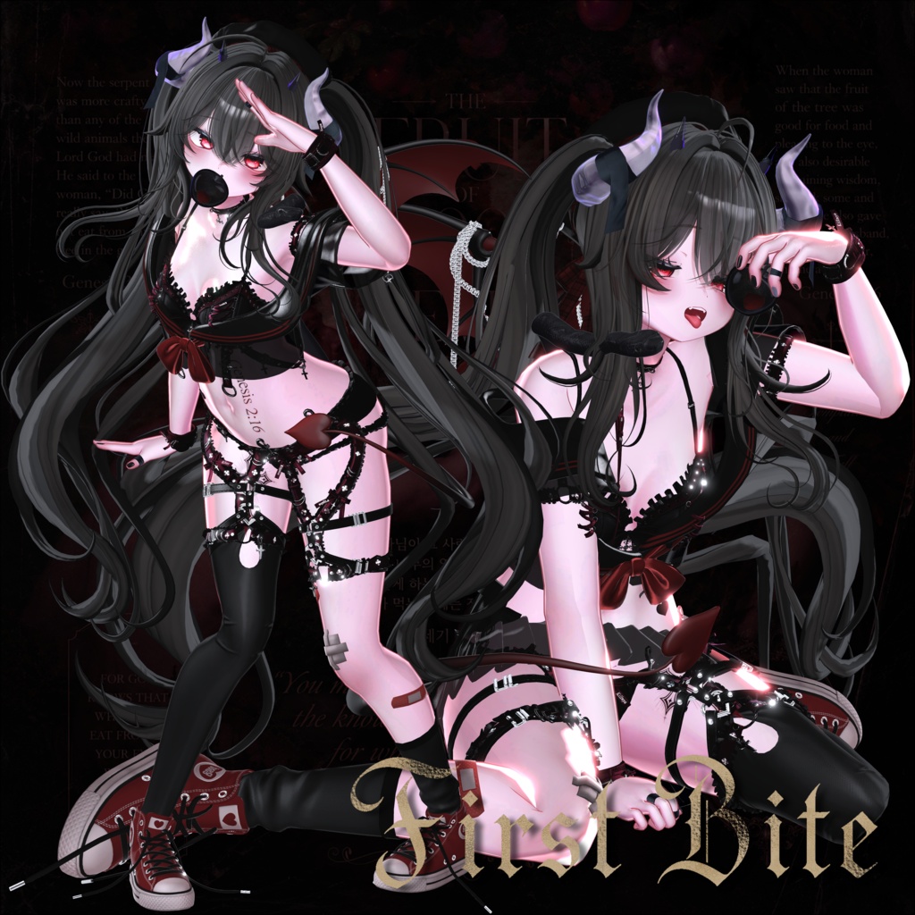 ! SALE ! FirstBite / 선악과 / nail+tatoo accessories set / 6avatar