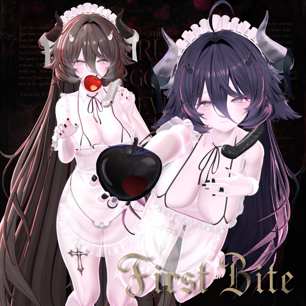 ! SALE ! FirstBite / 선악과 / nail+tatoo accessories set / 6avatar