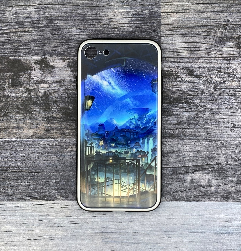 【iPhone】スマホケース(強化ガラス仕上げ)_星降りの町