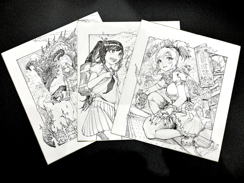 【期間限定販売】アナログ直筆イラスト色紙