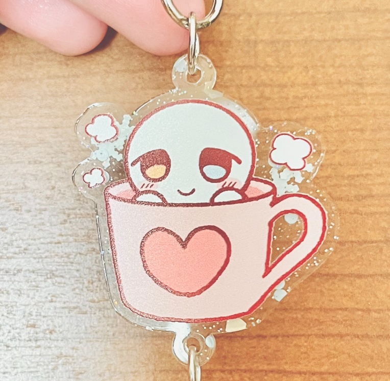 雪アクキー(ホットココア)