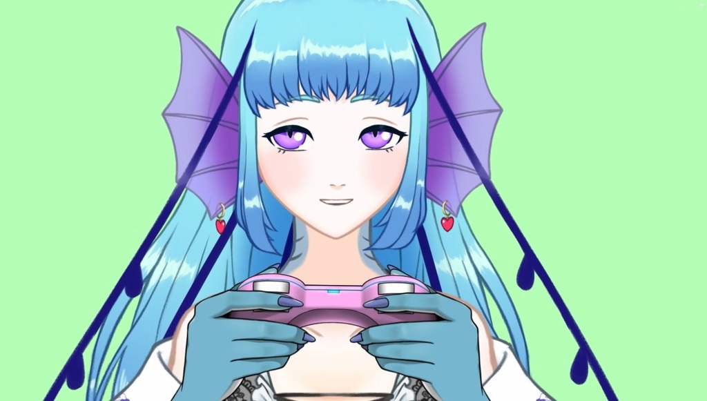 【VTube Studio/nizimaLIVE対応 Live2Dアイテム】汎用ケモノハンド コントローラーを持つ腕 鱗ver