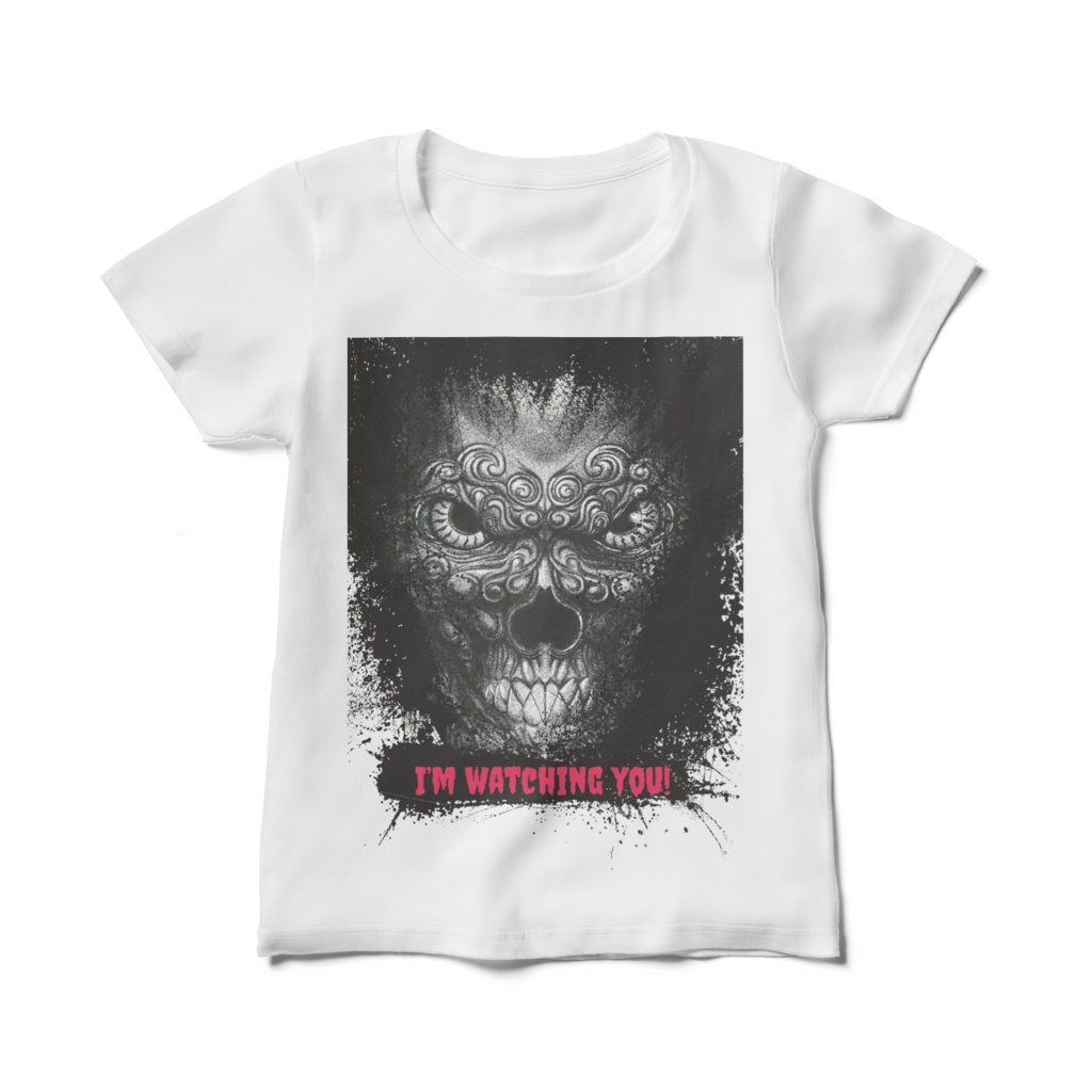 ドクロ watchingTシャツ レディース(正面)