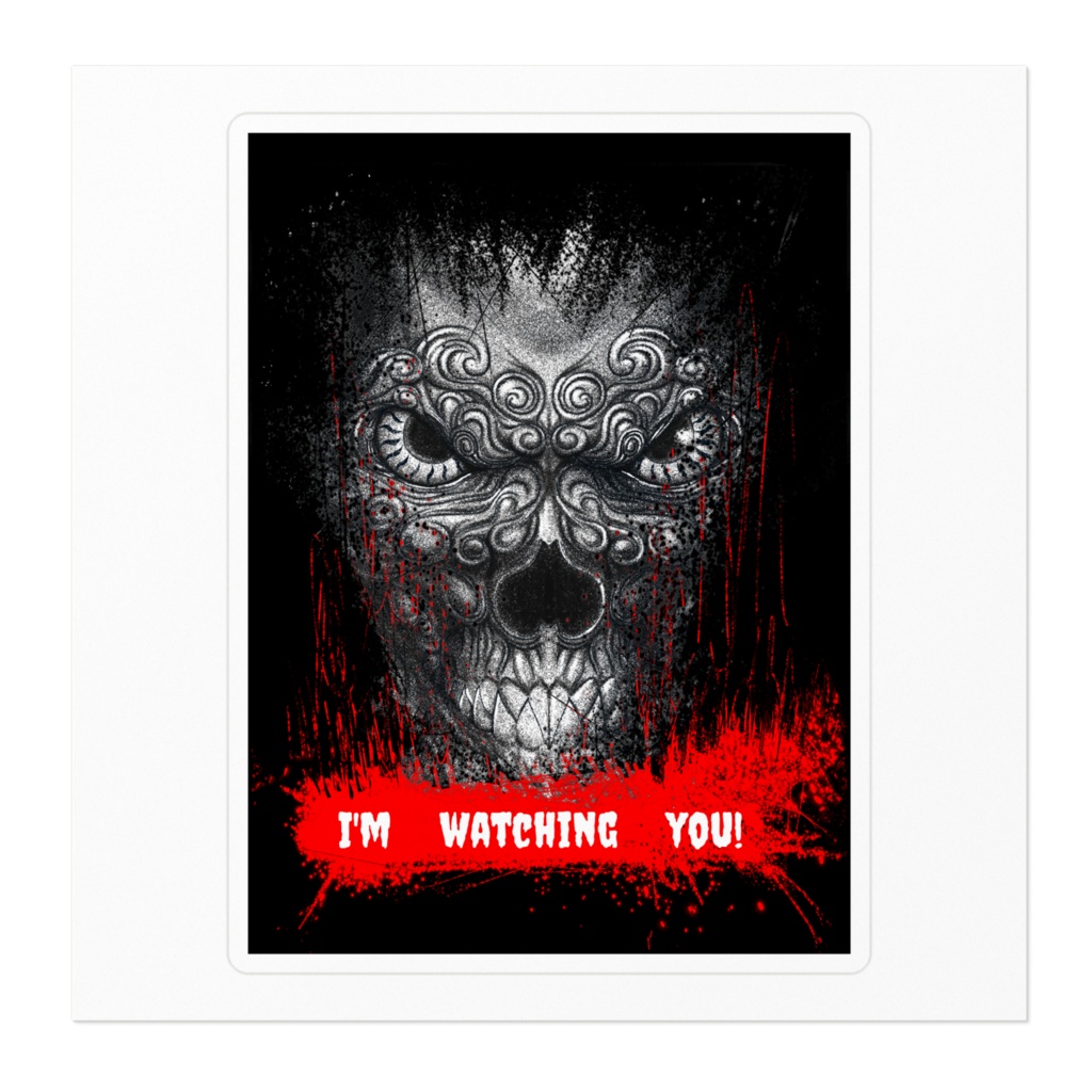 ドクロ watching ステッカー