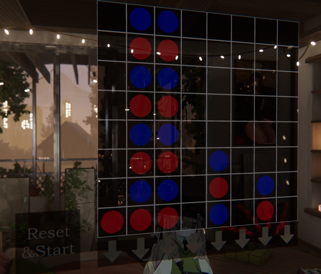 四目並べVRCアバターギミック