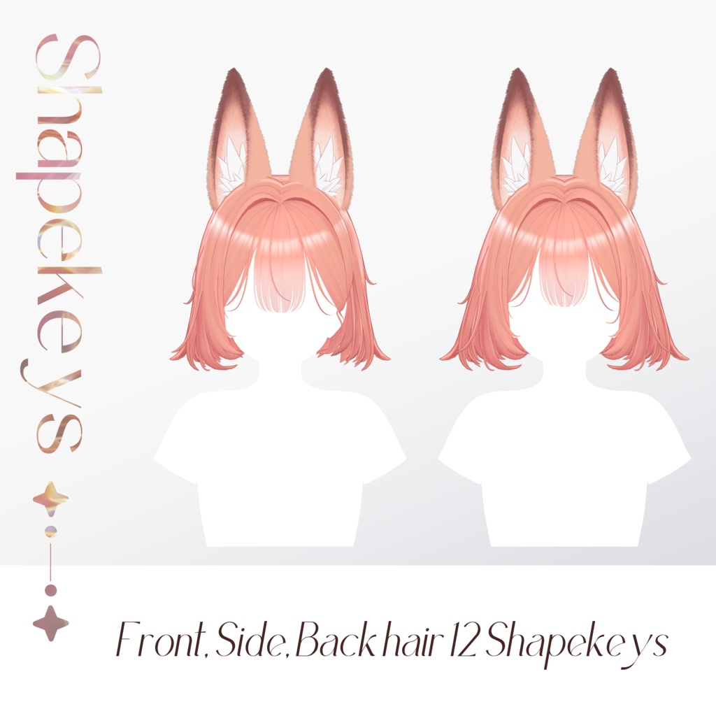 【9 avatars】【VRC Hair】 ♥ Cresent_Hair ♥