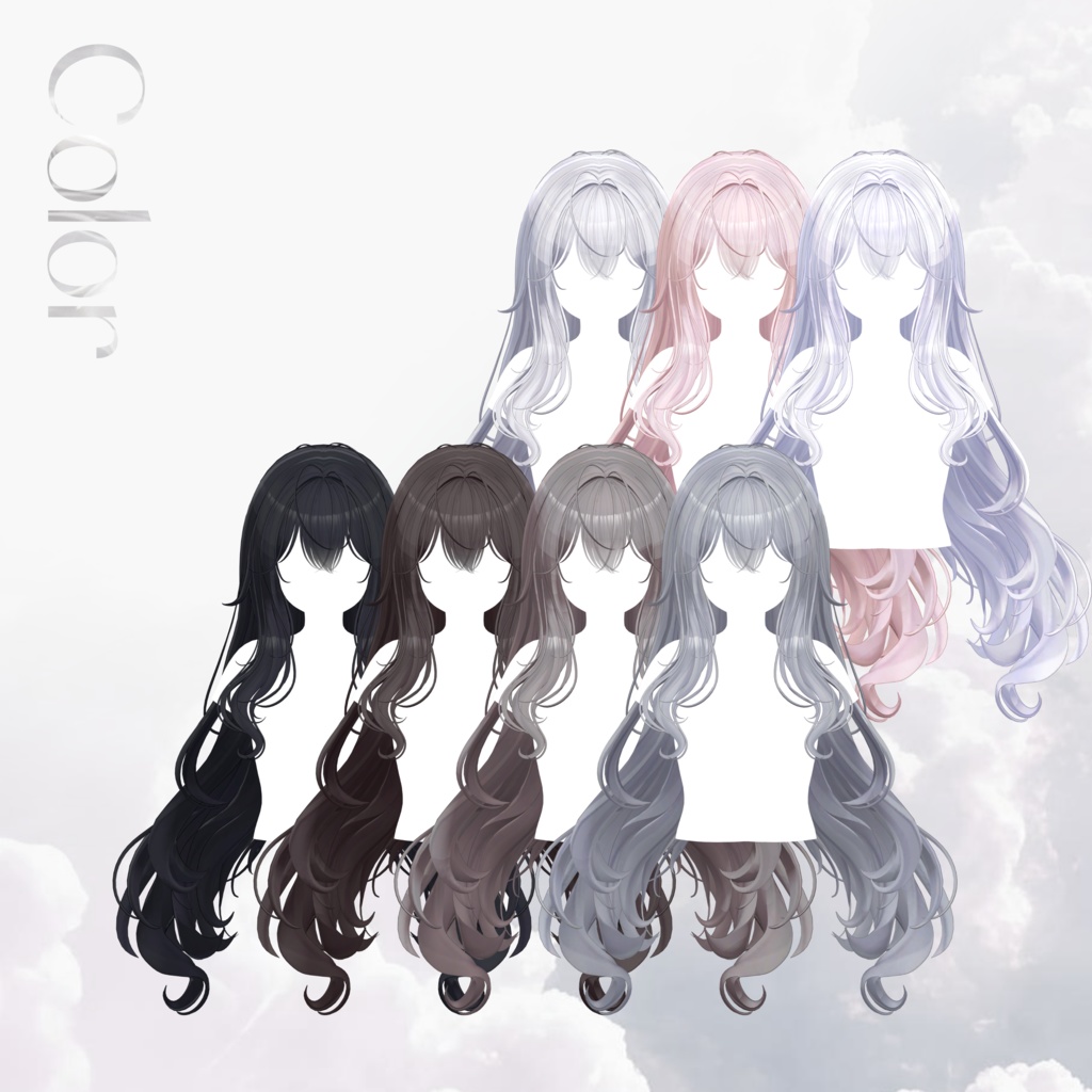 【10 avatars】【VRC Hair】 ♥ Lowell_Hair ♥